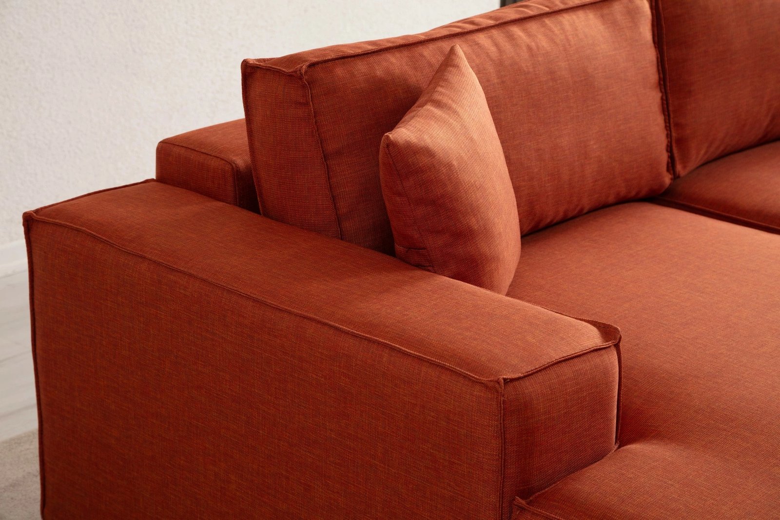 Kënd divan-krevat Atelier del Sofa, kënd i majtë, portokalli
