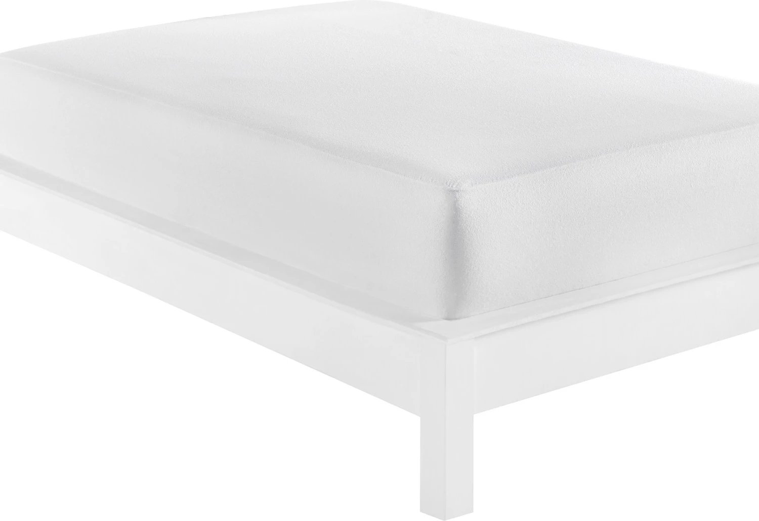 Mbrojtës dysheku për shtrat dopio, i bardhë, L'Essentiel Linge de Maison, 180x200+30cm