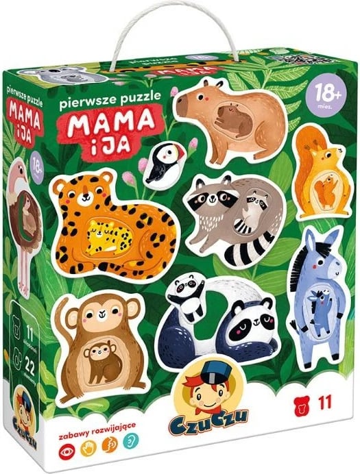Puzzle për fëmijë CzuCzu First Puzzle - Mama and Me, 22 pjesë, për 18+ muaj