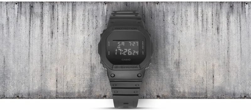 Orë dore për meshkuj Casio G-Shock, e zezë