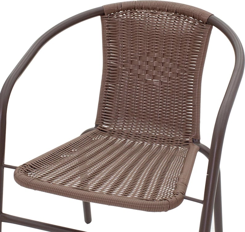 Karrige Obbi metal-pe ngjyrë kafe 54x56x73cm