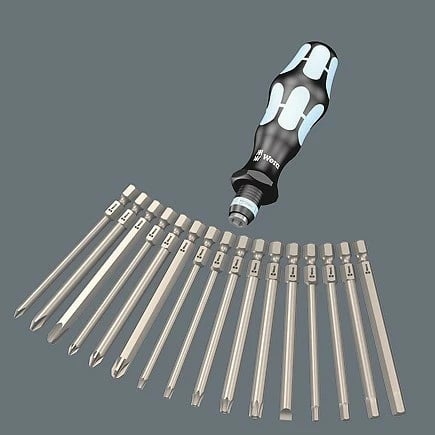Set veglash Wera Kompakt 60, 16 copa, Torx, me kuti