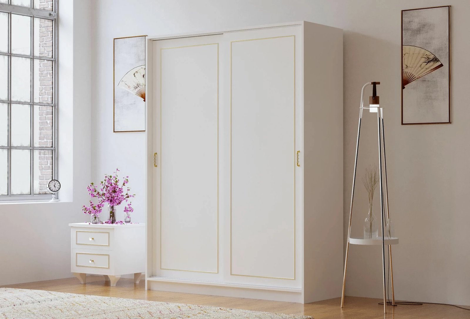 Dollap Skye Decor, ngjyrë e bardhë mat, RB-093