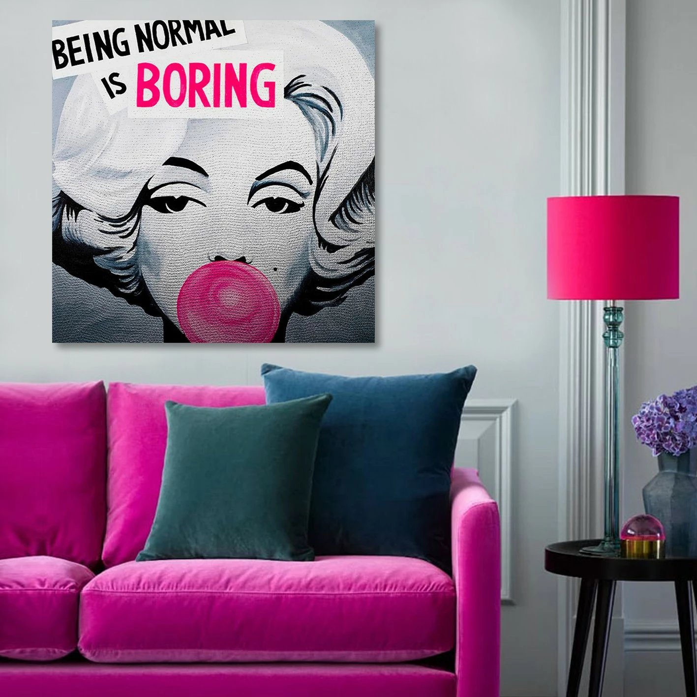 Pikturë dekorative në kanavacë, shumëngjyrëshe, Wallity KNV4404_100100, 100x100cm