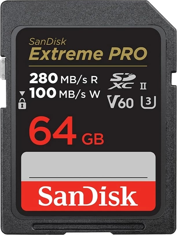 Kartelë memorje SanDisk 64 GB SDXC UHS-II Class 10, E zezë