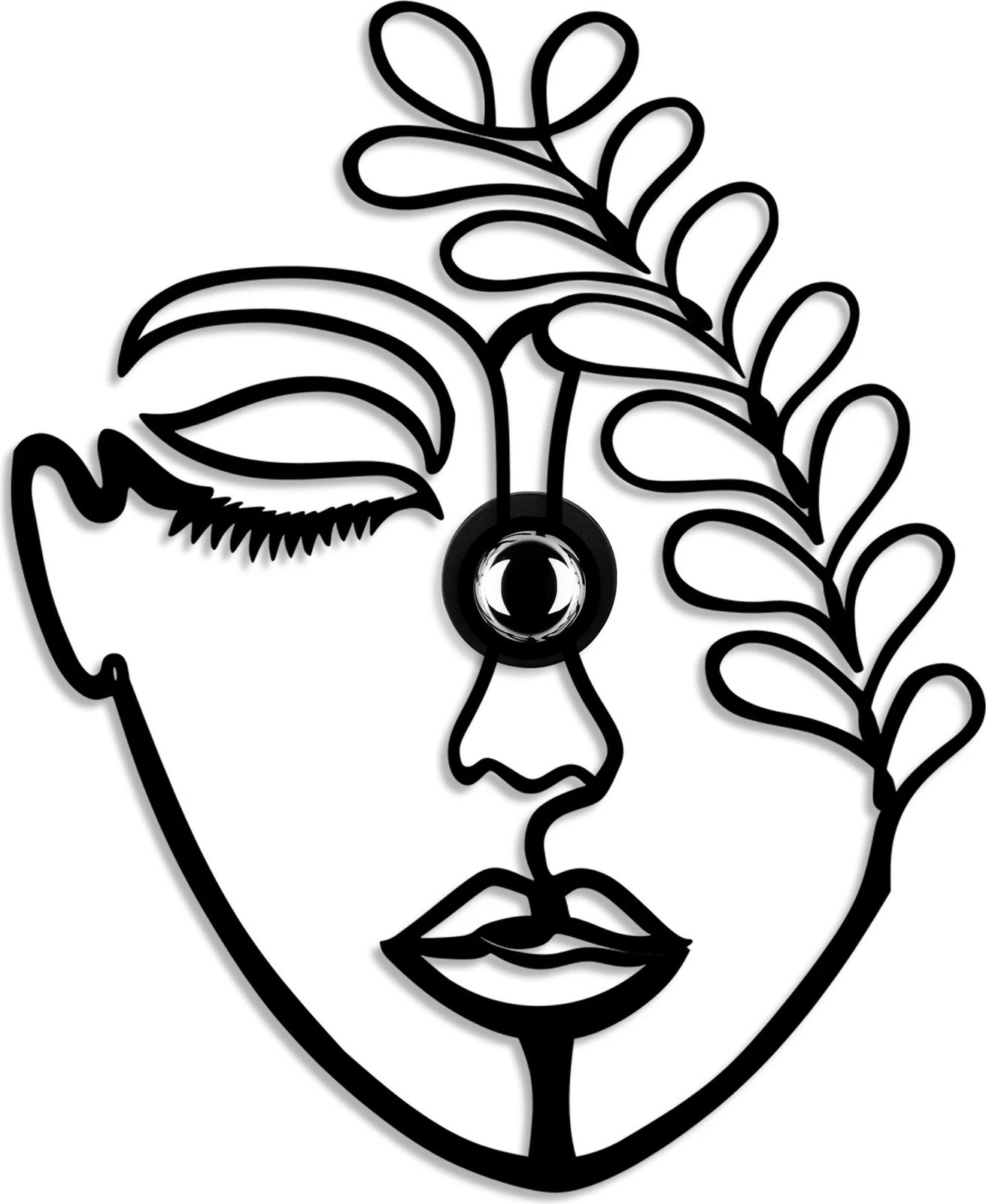 Llambë muri Opviq, fytyrë me lule, V2