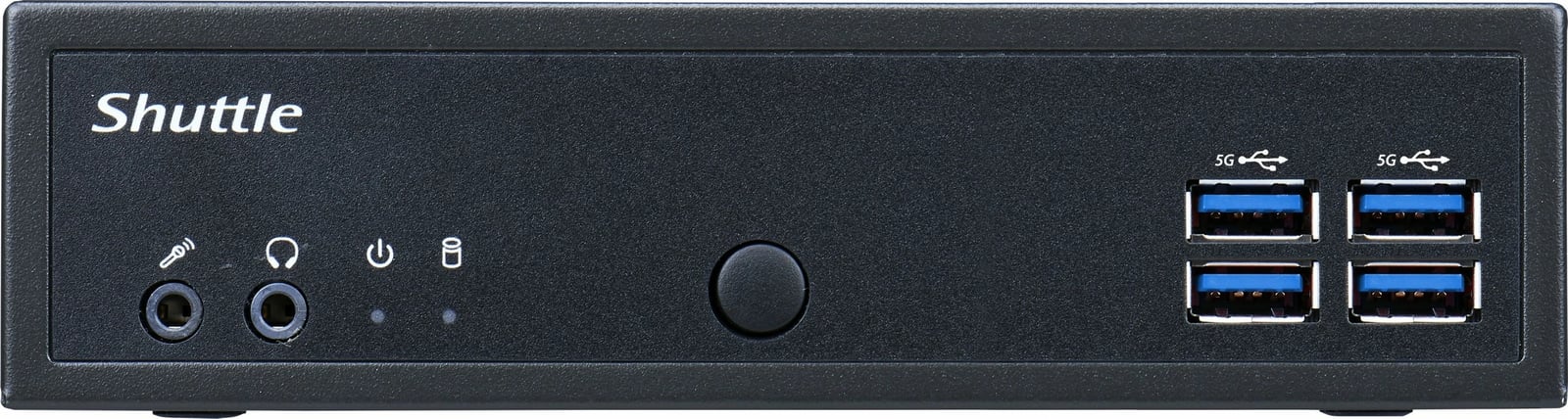 Kasë Shuttle XPC slim DL30N, Intel N100, DDR5, 2x LAN, fanless, 1.35L, e zezë