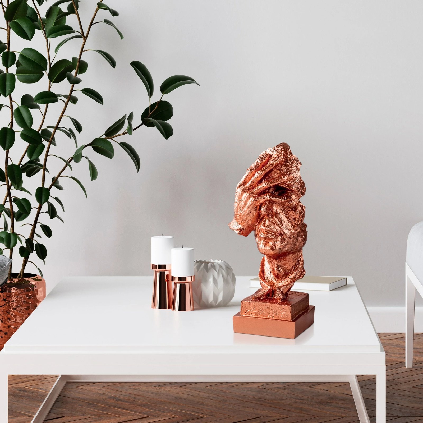 Objekt dekorativ Evila Originals, bakër, Yak-032-A