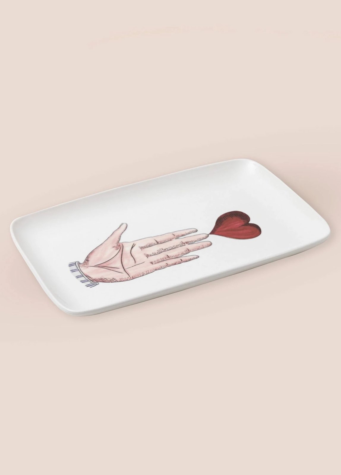 Pjatë shërbimi Hermia Concept, LUV0012, e bardhë dhe e kuqe, 33x21x3cm