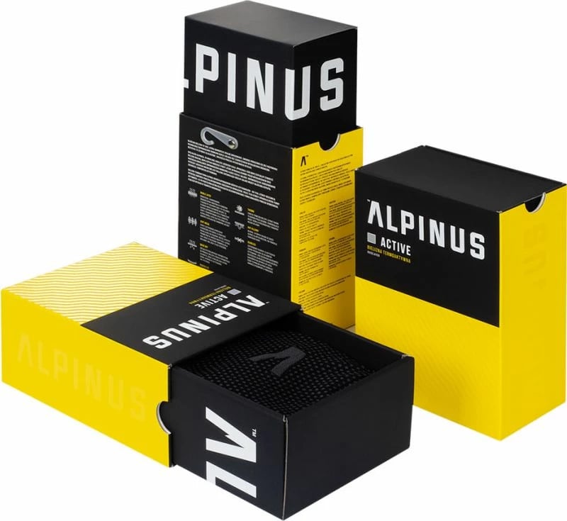 Pantallona termoaktive për meshkuj Alpinus Active Base Layer GT43194, të zeza me të argjendta