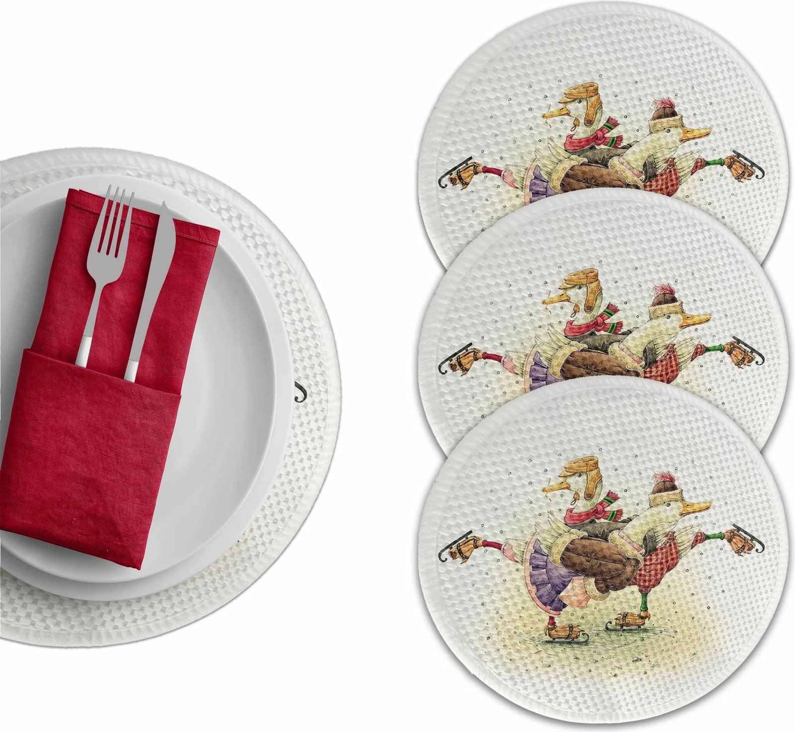 Set nënshtrues tavoline Hermia Concept, shumëngjyrësh, 4 copë, 37cm