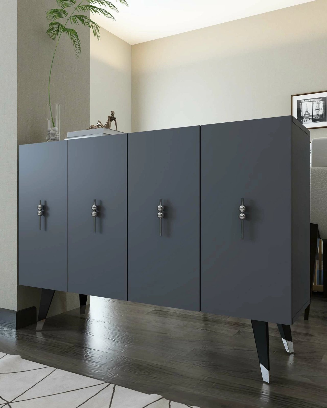 Konsol Skye Decor, anthracite, silver, 8167KM-32