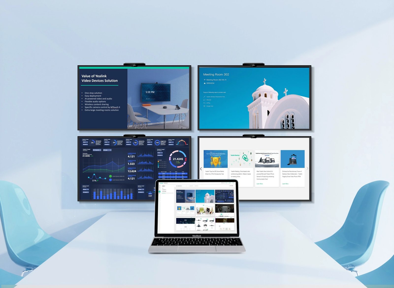 Pajisje prezantimi Yealink RoomCast + WPP20, 4K, Wi-Fi, HDMI, e zezë
