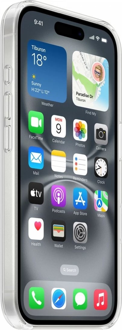 Mbështjellës Apple MagSafe për iPhone 16, Transparent