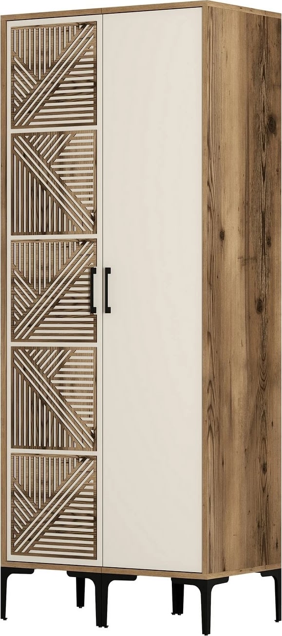 Dollap Skye Decor, ngjyrë arre dhe krem, Kumsal PS