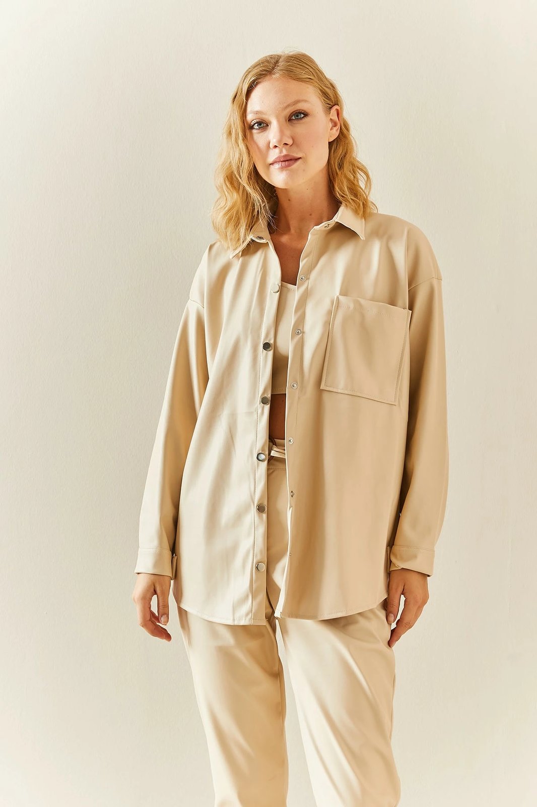 Këmishë për gra, bezhë, Jumeon, 3YXK2-47475