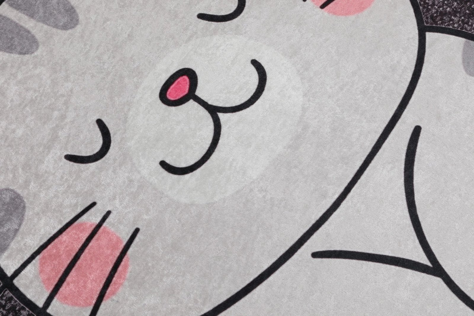 Tapet për banjo, model mace Neko, ngjyrë gri, 100x100cm