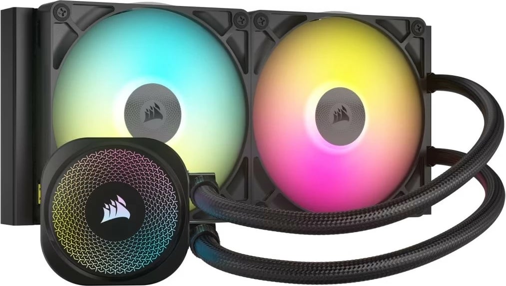 Kasë ftohëse CPU Corsair iCUE LINK TITAN 280 RX RGB, 280mm, me 2 ventilatorë RGB, i zi