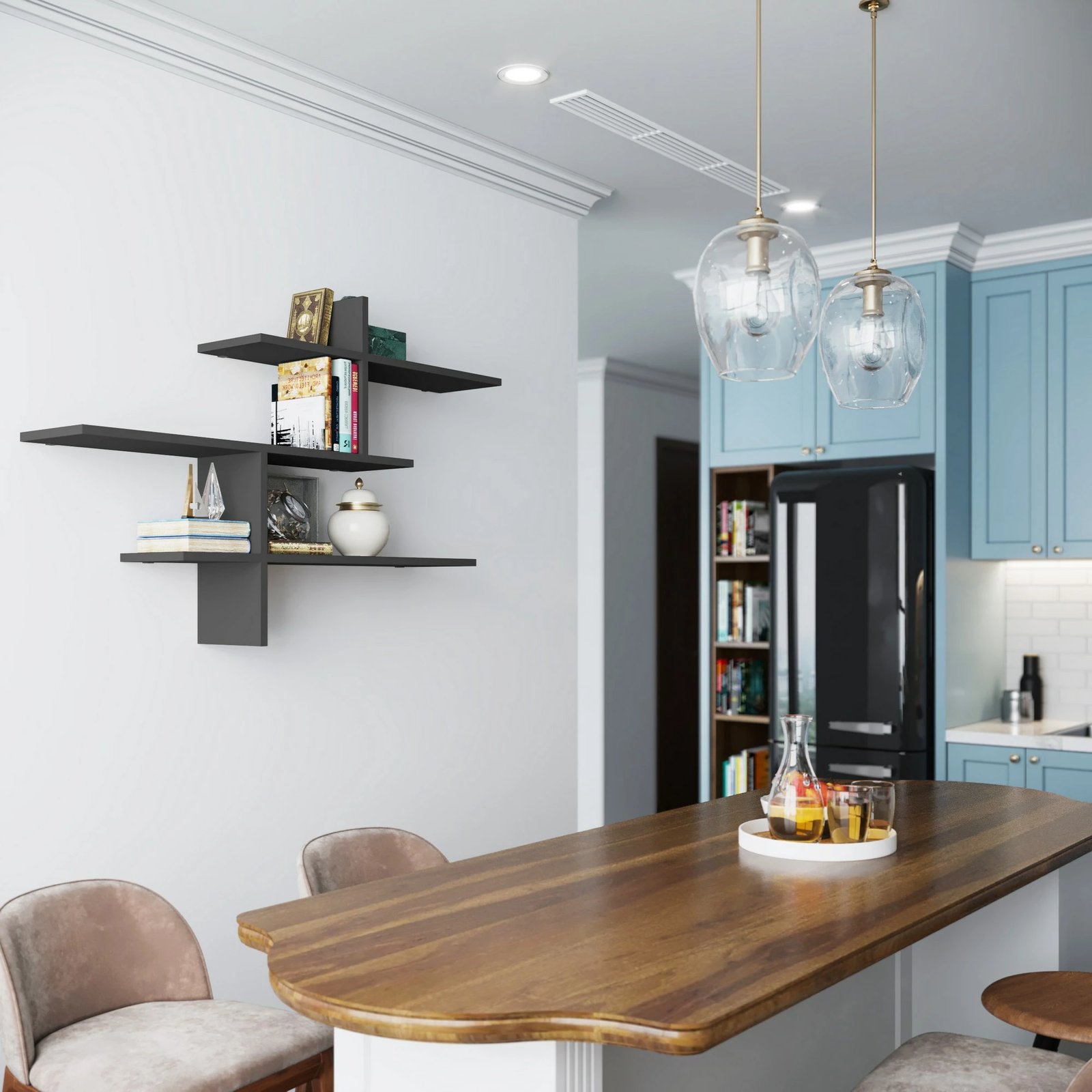 Raft muri Skye Decor, Leo, ngjyrë antracit