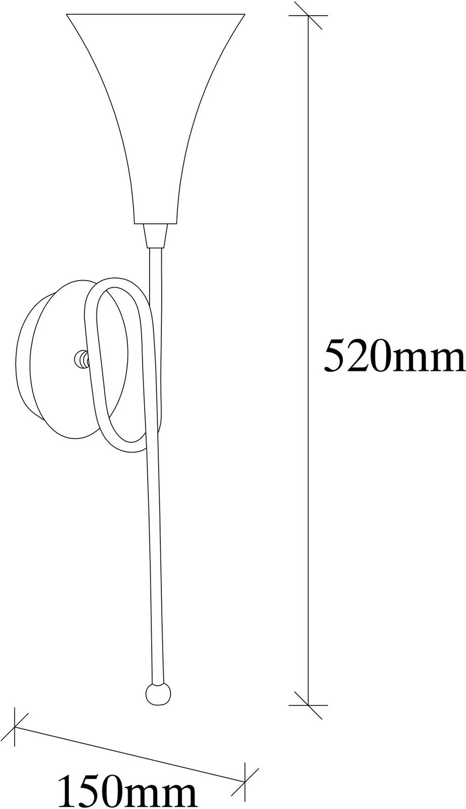 Llambë muri Opviq, Sarmal - 3051, ngjyrë ari