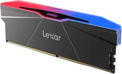 RAM Memorje Lexar ARES RGB DDR5, 32GB (2x16GB), 7600 MHz, e zezë RAM Memorje Lexar ARES RGB DDR5, 32GB (2x16GB), 7600 MHz, e zezë