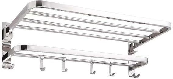 Varëse muri NEXT me raft dhe mbajtëse peshqirësh, 9 grepa inox