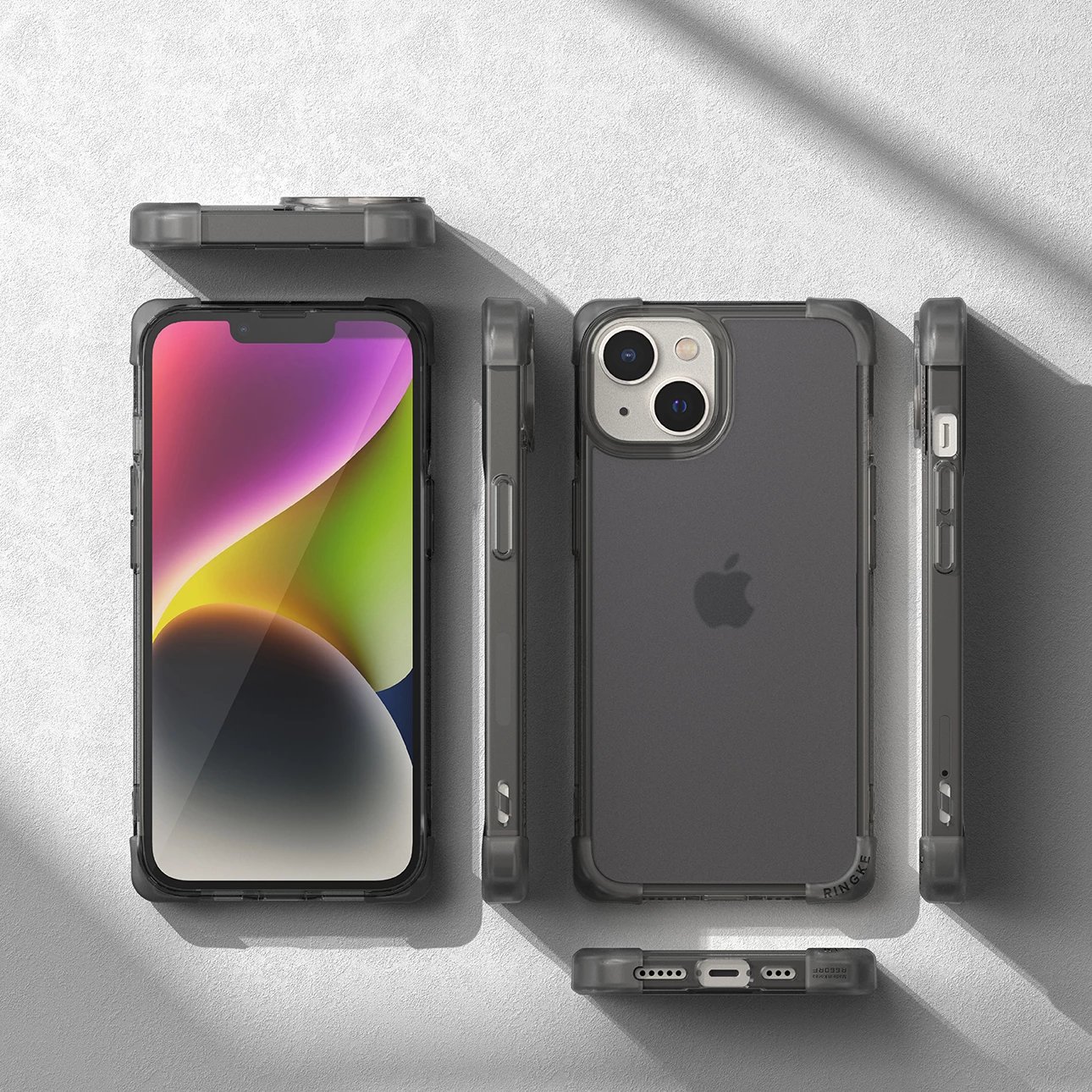 Mbështjellës Ringke Fusion Bumper për iPhone 14 Plus, gri