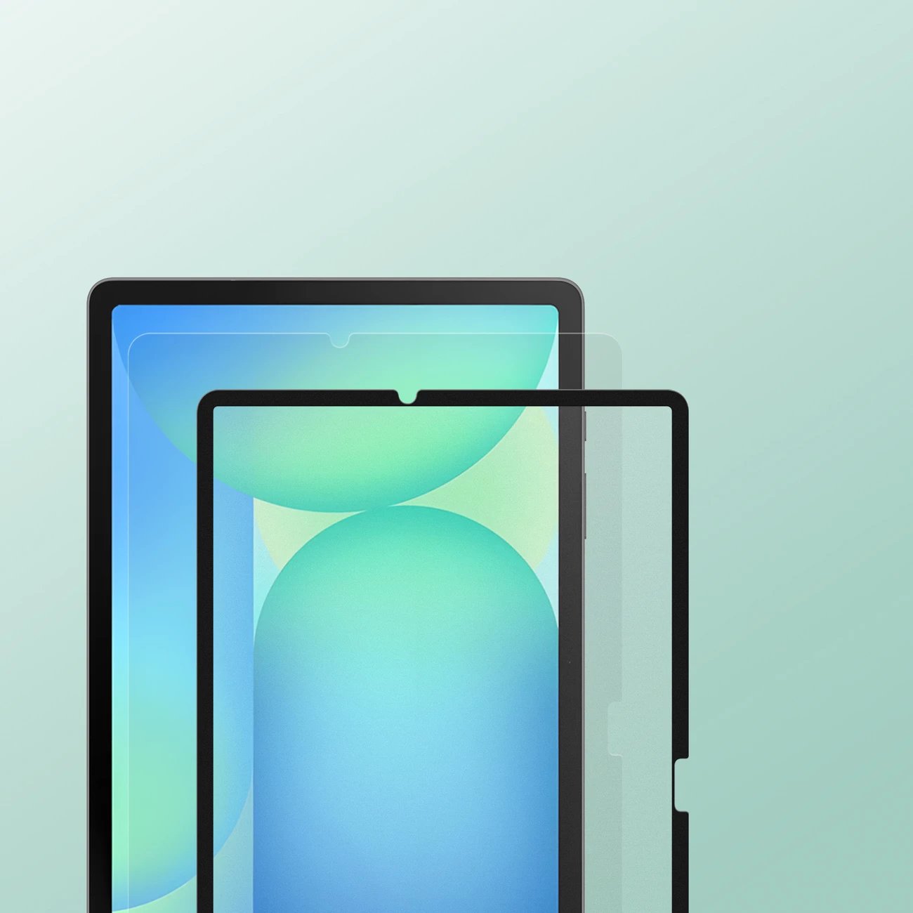 Film mbrojtës mat për tablet Samsung Galaxy Tab S10 FE/S9/S9 FE/S8/S7, Dux Ducis Naad Paperlike, transparent me kornizë të zezë