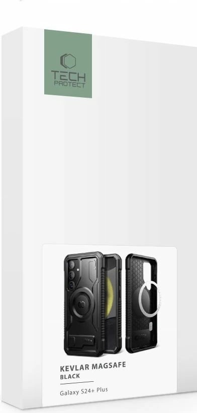 Mbështjellës Tech-Protect Kevlar MagSafe+ për Samsung Galaxy S24+, i zi