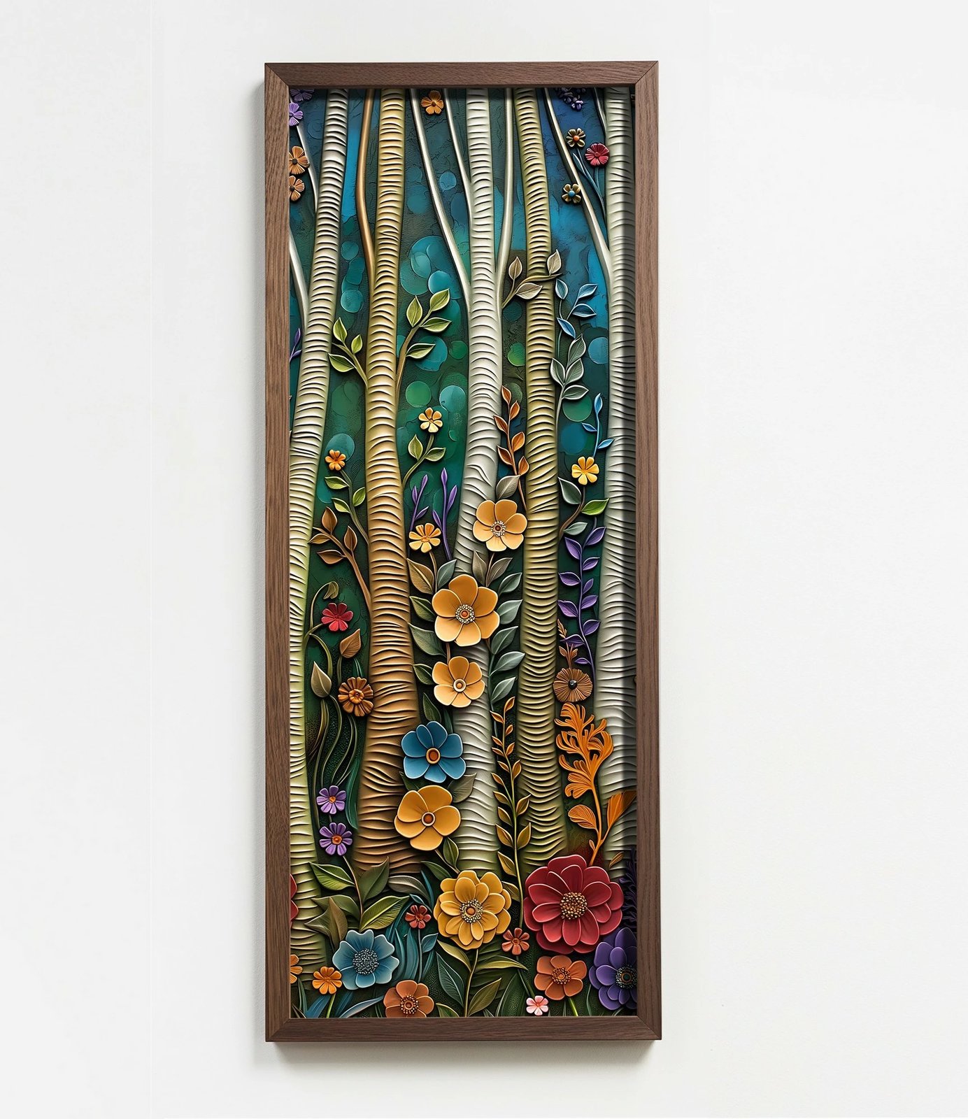 Pikturë dekorative me kornizë MDF, shumëngjyrëshe, LONG016-S/120-40