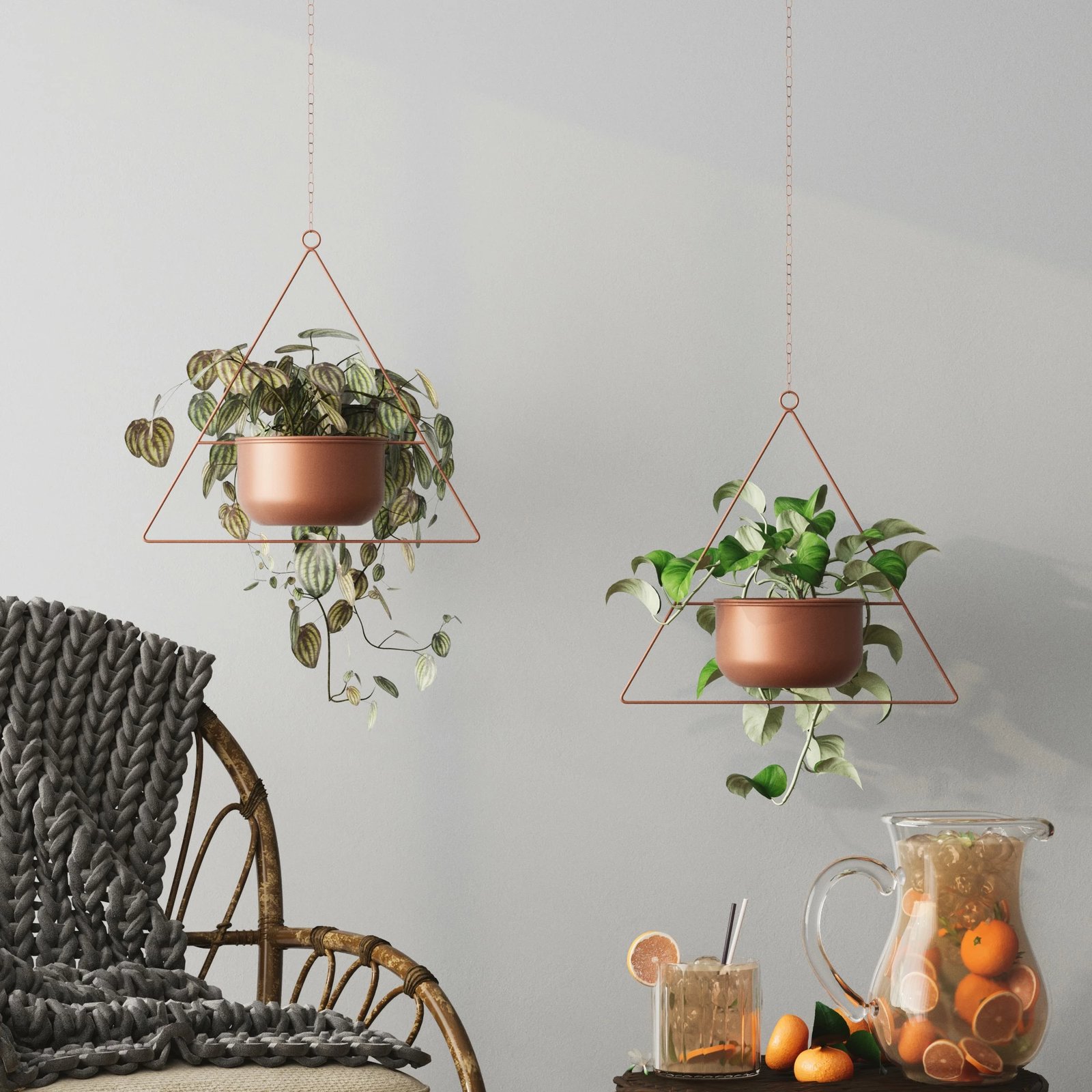 Vazo dekorative, ngjyrë bakri, Evila Originals, Harpusta