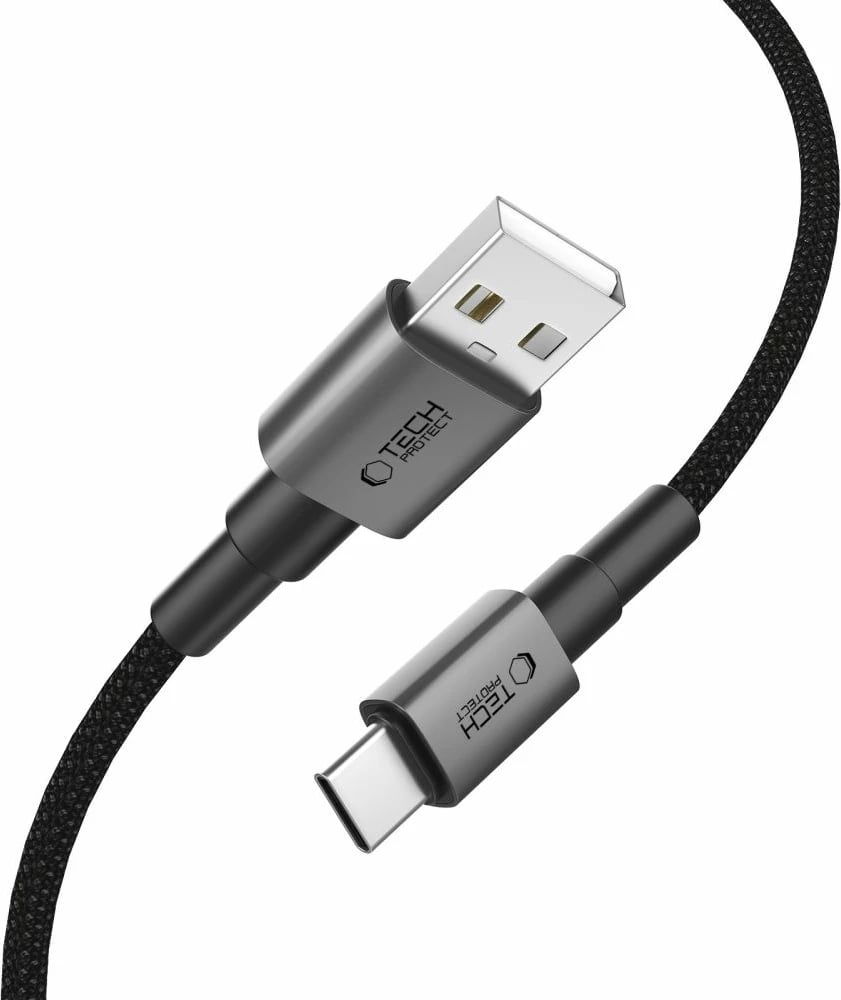 Kabllo Tech-Protect Ultraboost DNA USB-A / USB-C 300cm, Gri