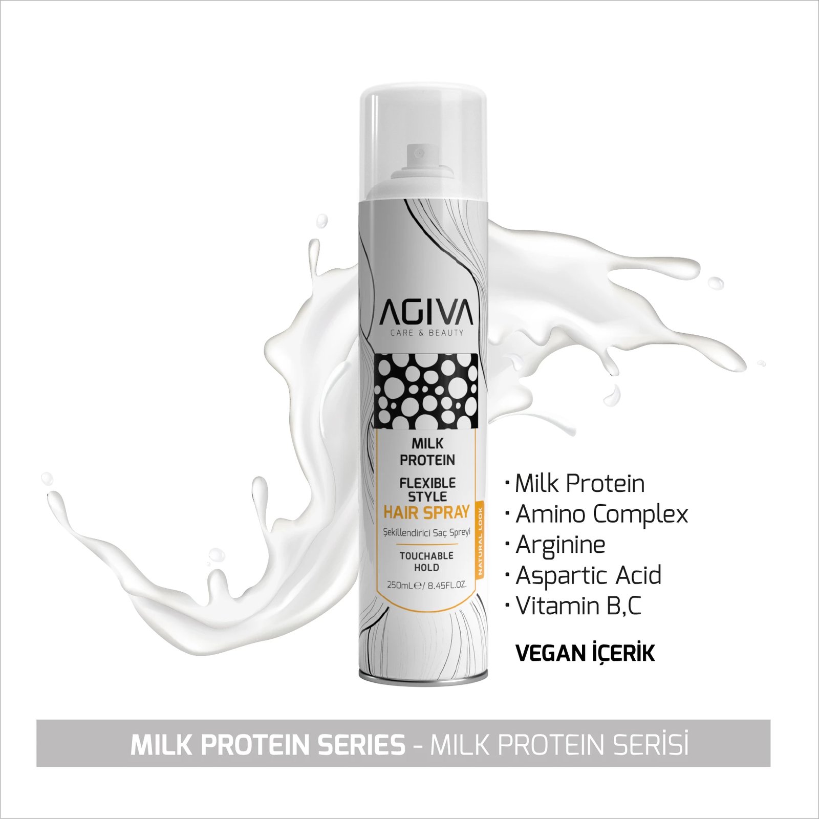 Sprej për flokë Agiva Milk Protein Amino Complex Pro Care 