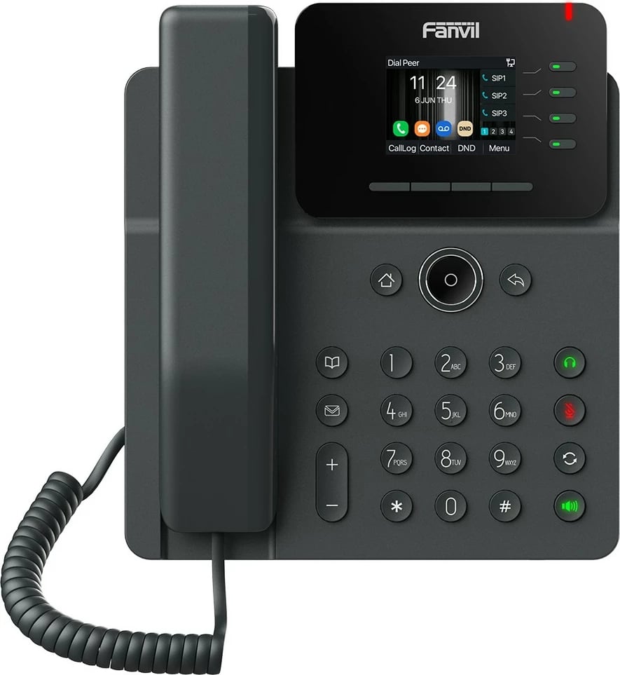 Telefon IP Fanvil V61W, Prime Business, SIP, POE, Gigabit, USB-Port, e zezë