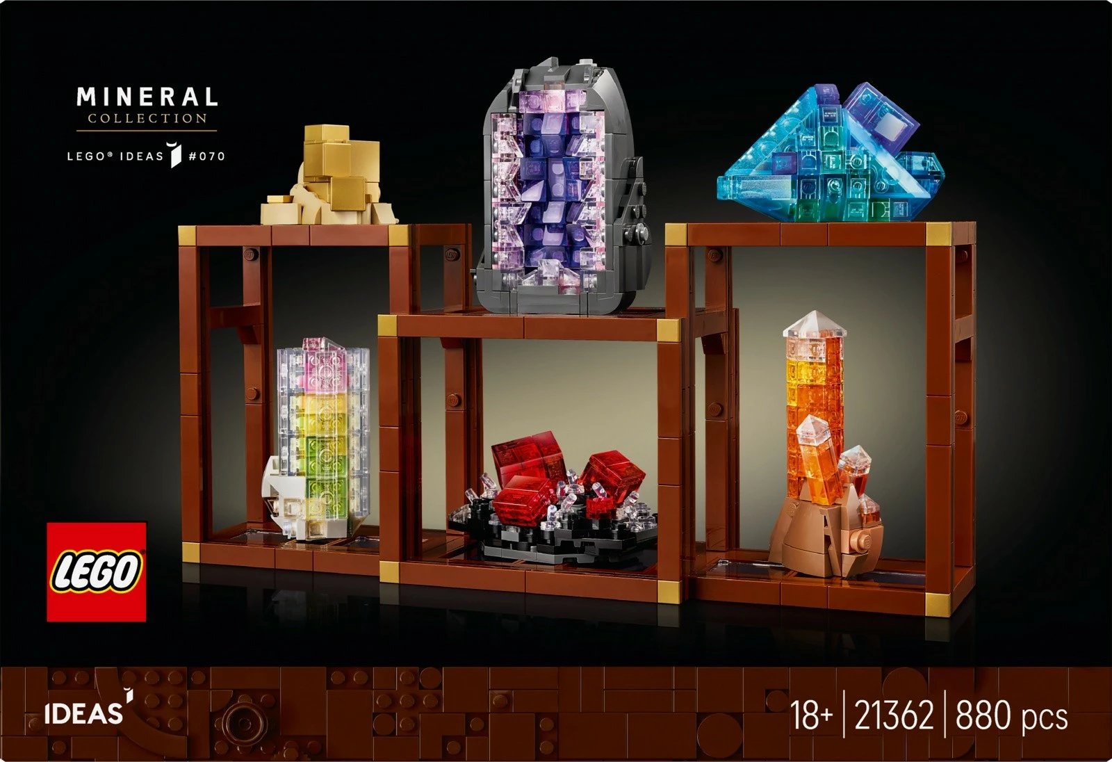 set LEGO Ideas 21362 koleksion mineral 880 pjesë 18+