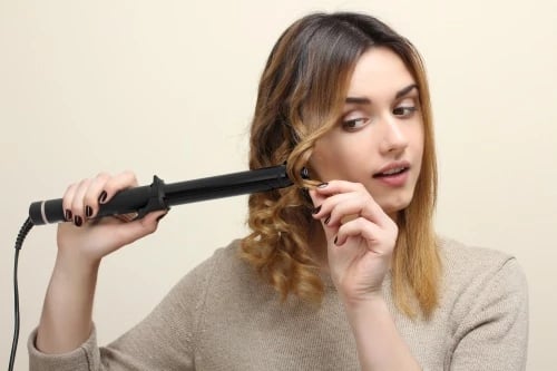 Hekur kaçurrelash, Adler, AD 2115, 25mm keramikë, 45W, kabllo 1.88m, i zi me elemente të arta