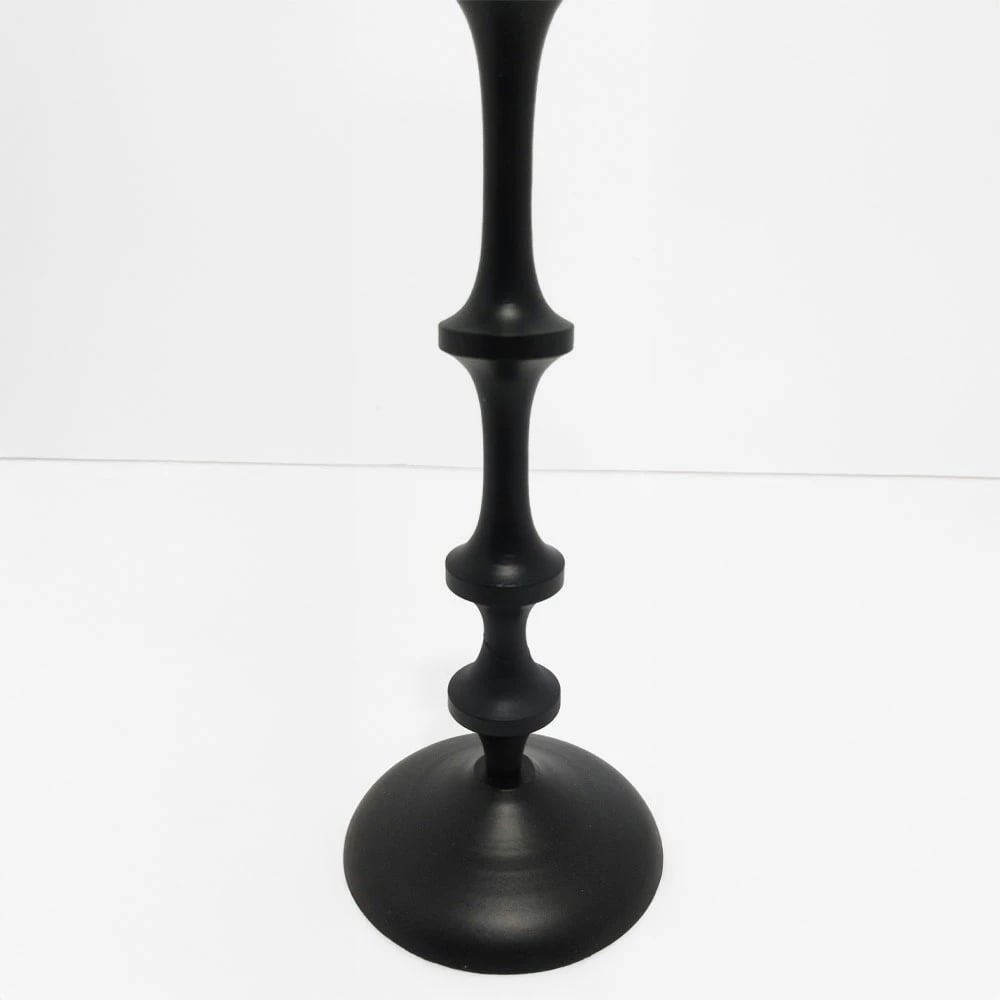 Mbajtëse qirinjsh NIO, alumin i zi, 13x13x34cm