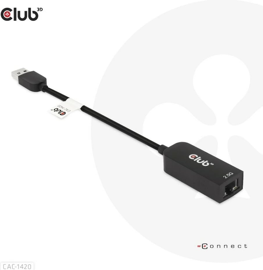 Adapter USB në RJ45 Club3D CAC-1420, 2.5Gbps, i zi