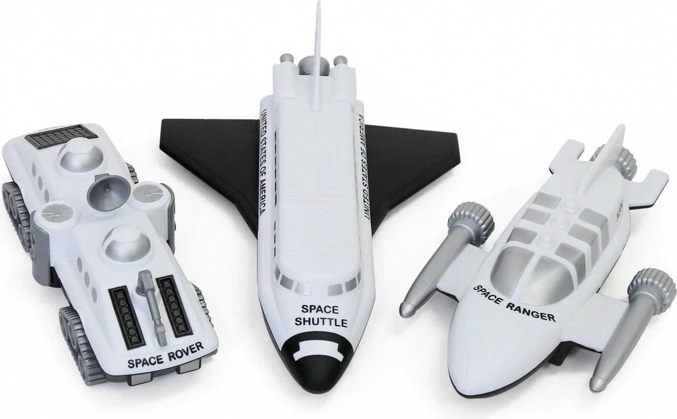 Set lodrash magnetike MalBlo nga MALIK, 3 automjete hapësinore, plastikë, e bardhë
