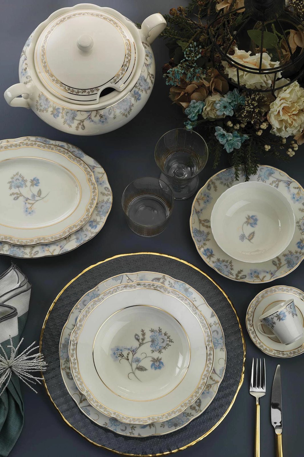 Set enësh për drekë, 68 copë, Hermia Concept, BNOLY68YT43010542