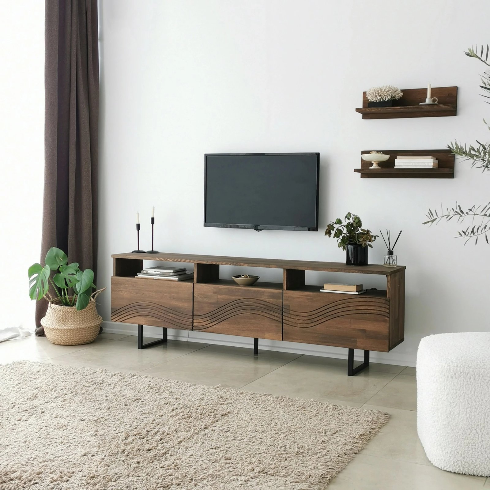 Komodë TV Skye Decor, Onda, ngjyrë arre