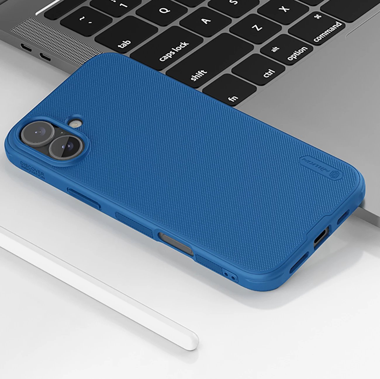Mbështjellës Nillkin Super Frosted Shield Pro për iPhone 16, Blu