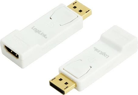 Adapter DisplayPort në HDMI LogiLink i bardhë