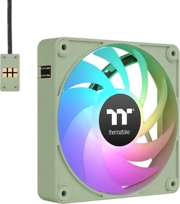 Set ventilatorë Thermaltake CT120 EX ARGB, 3x120mm, PWM, lidhje magnetike, Matcha Green