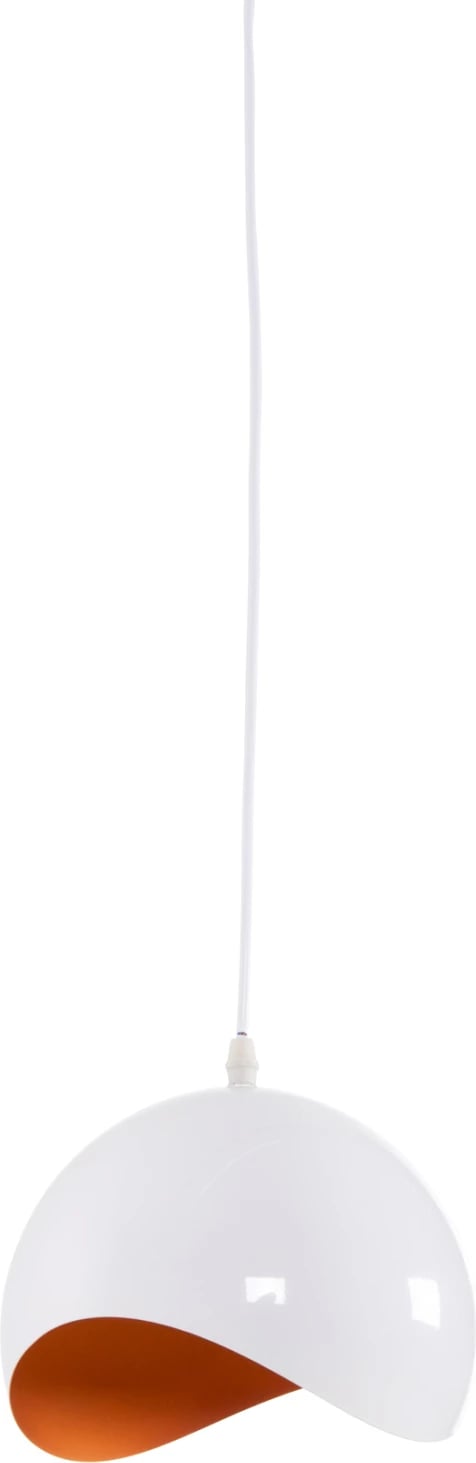 Llambë varëse tavani, sferë metalike, bardhë dhe portokalli, FH4165.02, Φ20x118H cm