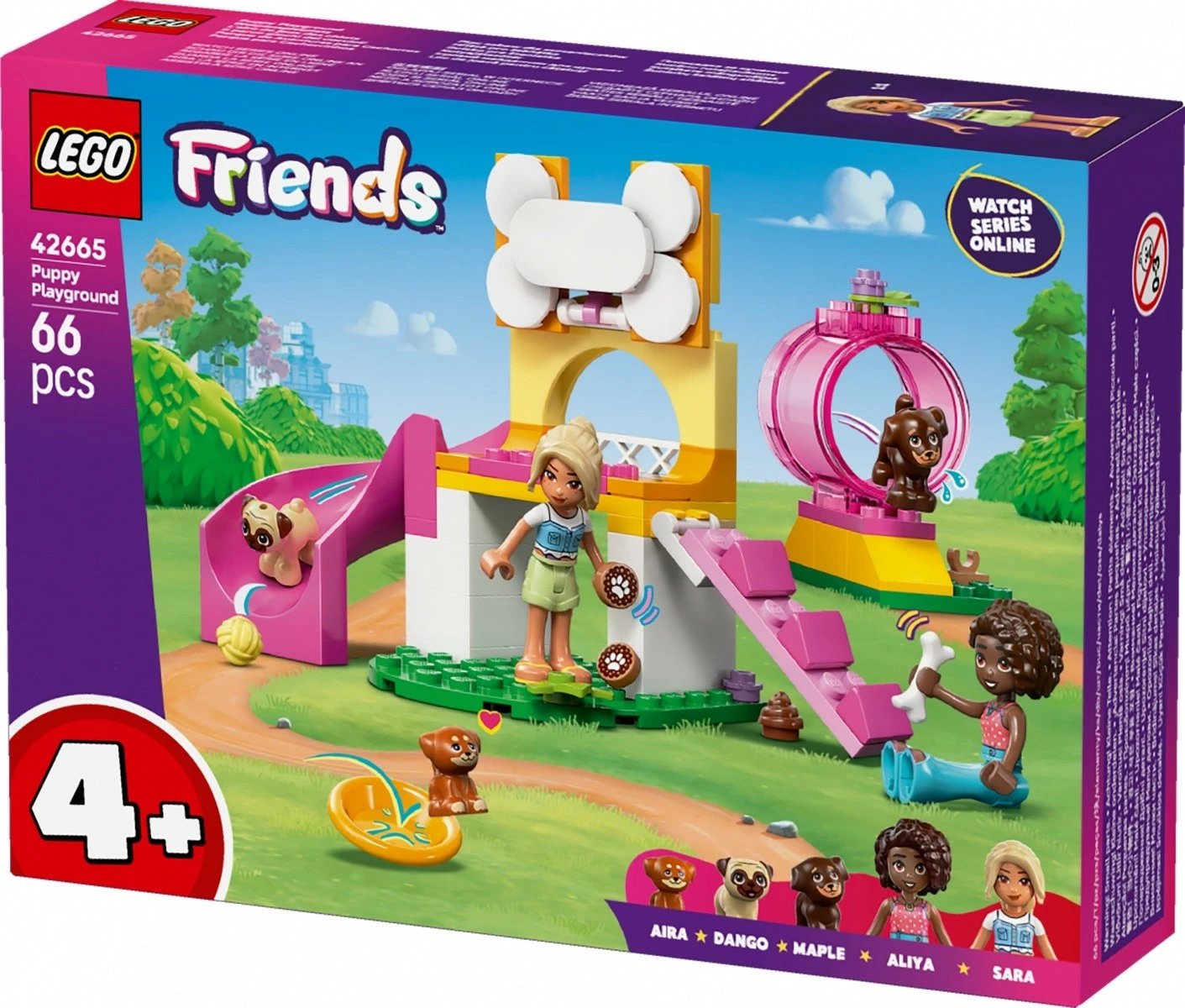 Set LEGO Friends Puppy Playground 42665, 66 pjesë, për fëmijë 4+