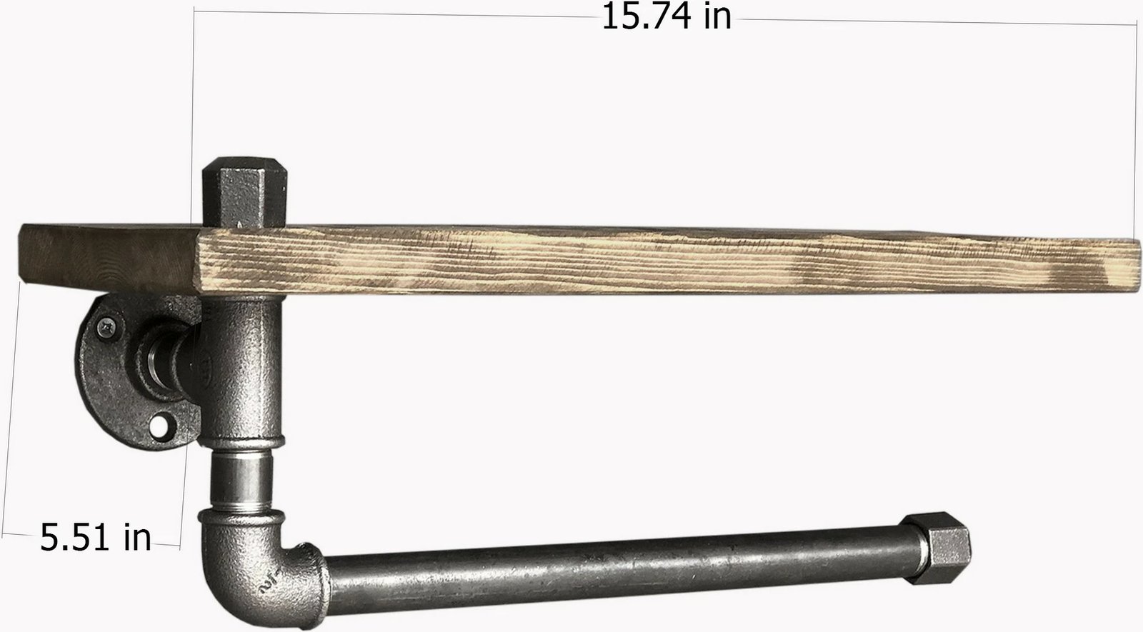 Raft muri me tub, ngjyrë e zezë dhe arre, Hanah Home, Boruraf035