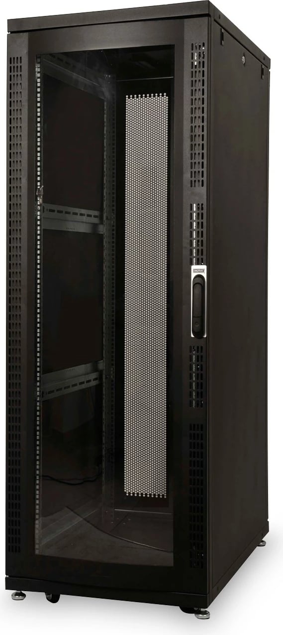Kasë serveri Digitus 36HE 600x1000mm, xham Plexiglas, e zezë