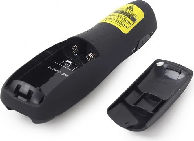 Telekomandë wireless Gembird WP-L-12 për ekran projekti, me USB, e zezë