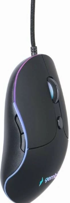 Maus Gembird MUS-UL-02 me ndriçim, 6 butona, USB, i zi